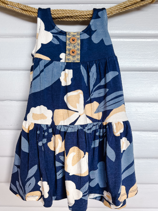 Lil Yaya Blue Valley Floral Dress