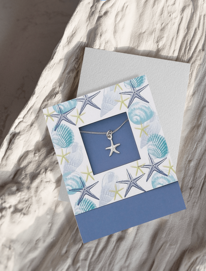 Cinnamongirl.com CARD Starfish Necklace Greeting Card