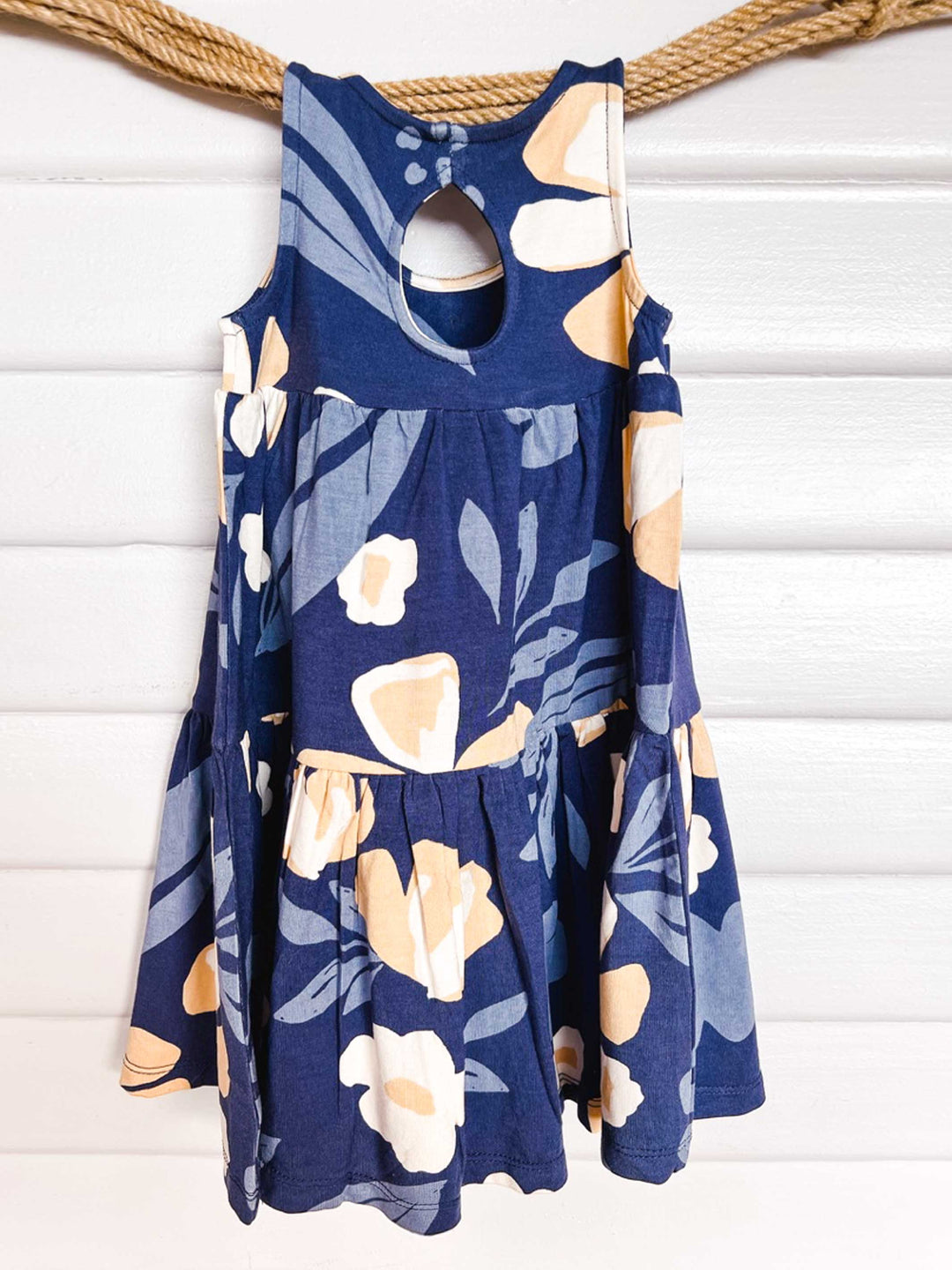 Cinnamongirl.com GIRLS DRESS Lil Yaya Blue Valley Floral Dress