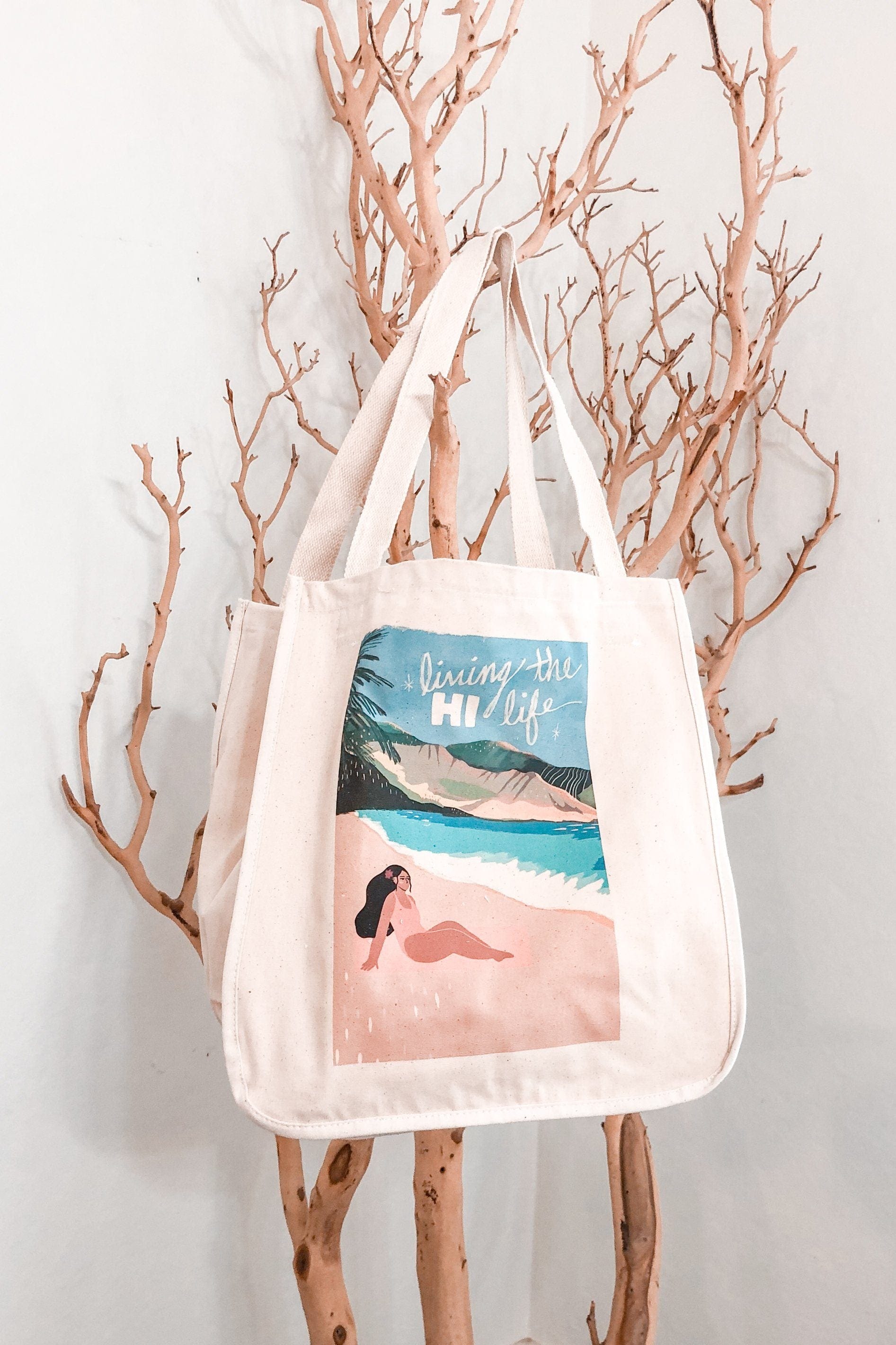 Living the HI Life Beach Lounging Tote Bag