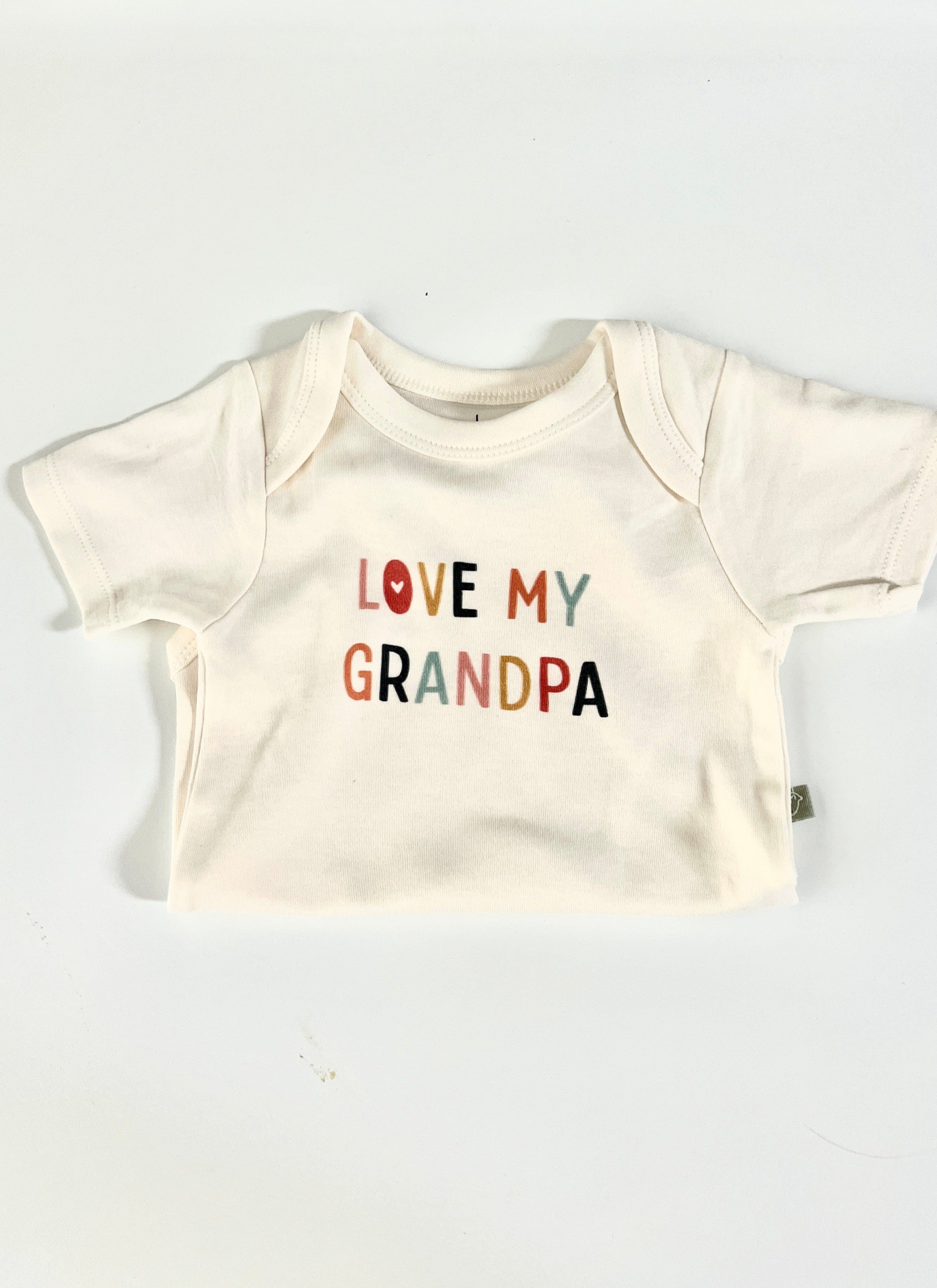 Organic Baby Onesie - Love Grandma, 100% Cotton