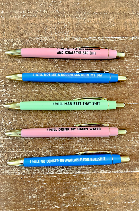 Daily Mantra Reminder Pen Set