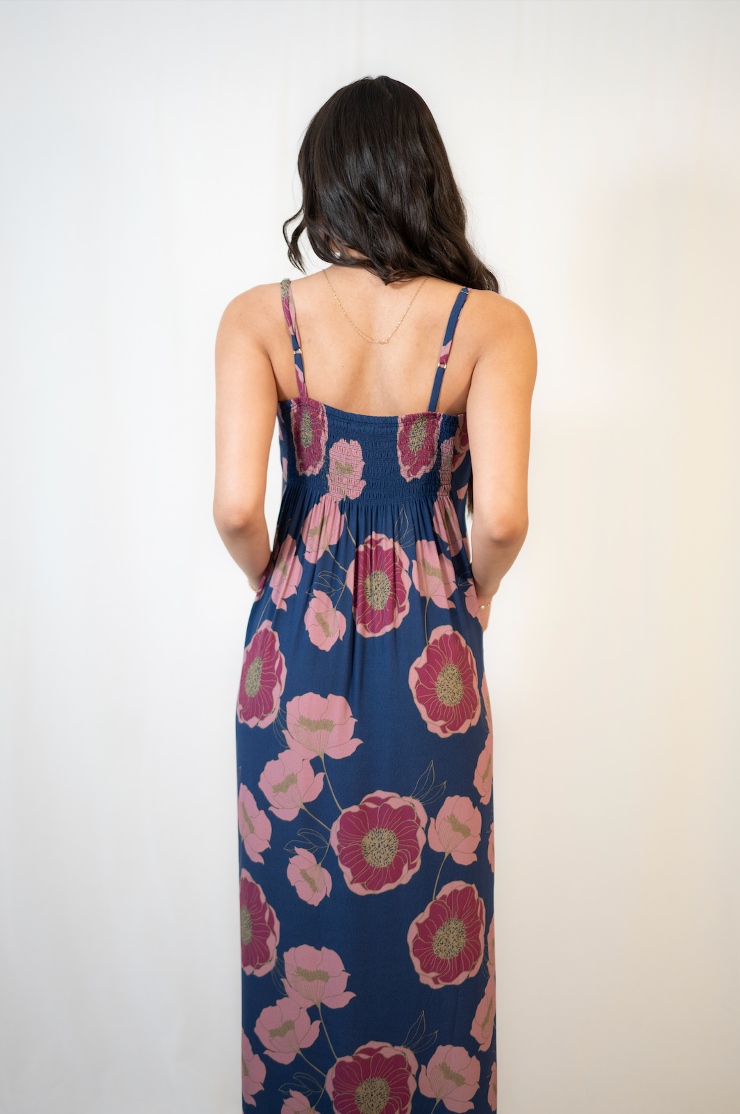 Kayla  Maxi in Peonies at Midnight