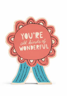 "You're All Kinds of Wonderful" Wooden Art Sign gift Compendium 