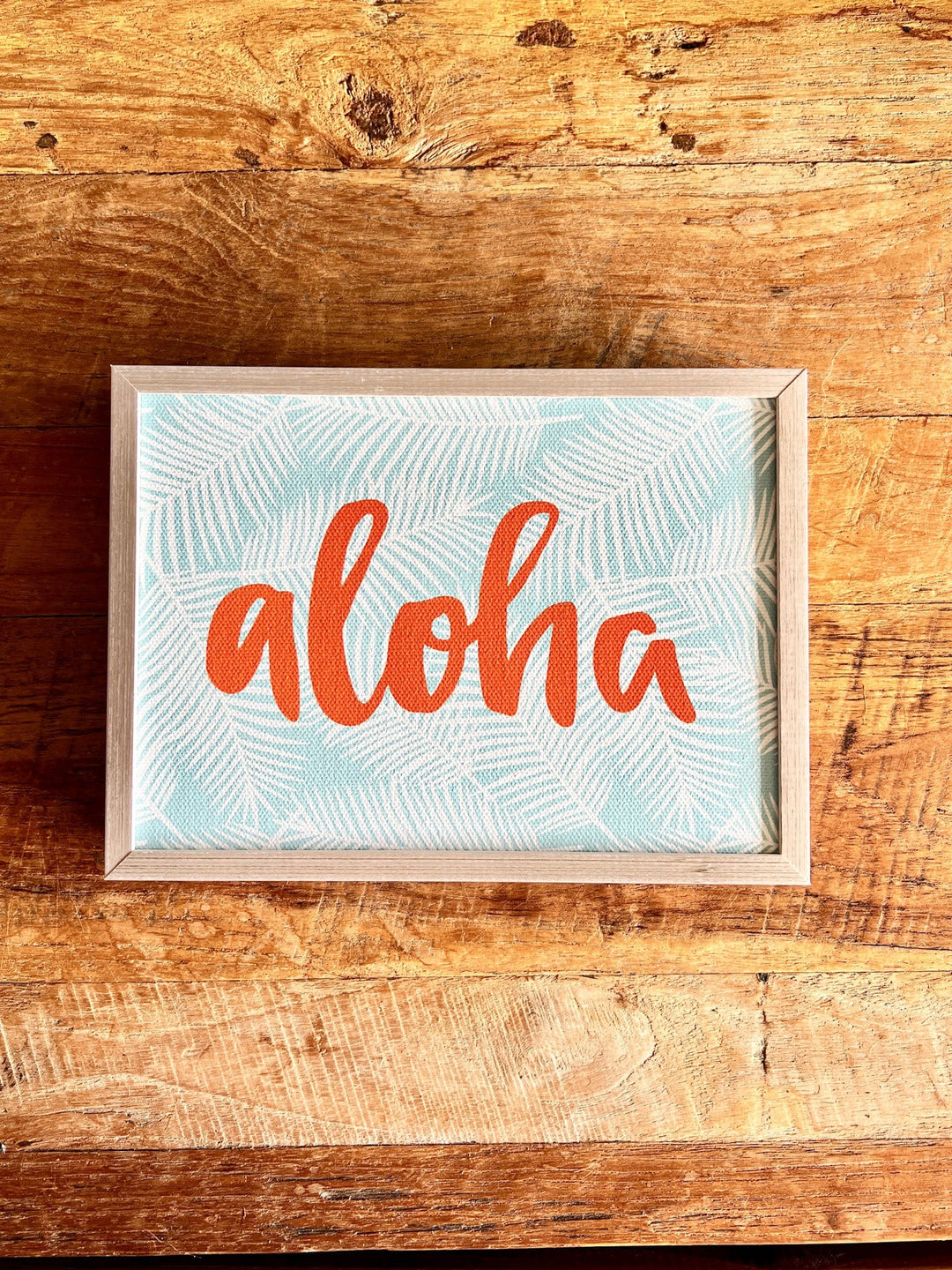 aloha wooden sign