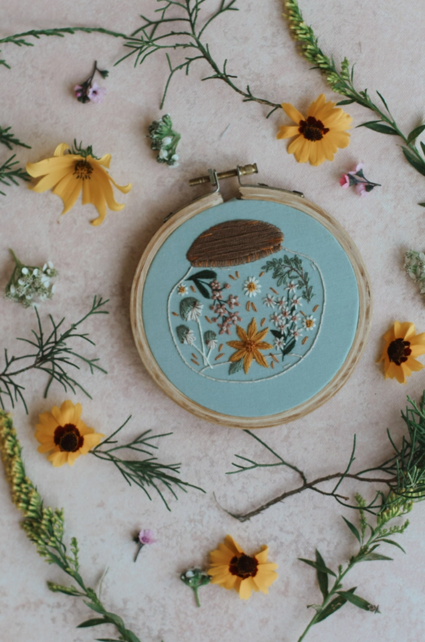 Jar of Joy Embroidery Kit